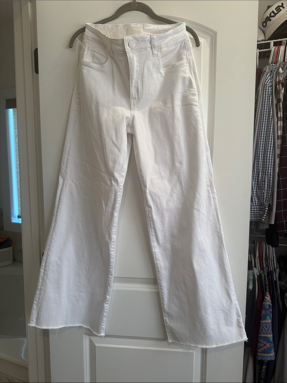 Kut from the Kloth White High-Rise Wide Leg Jeans